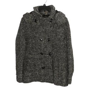 Marvin Richards New York Size XL Black and White Pea Coat